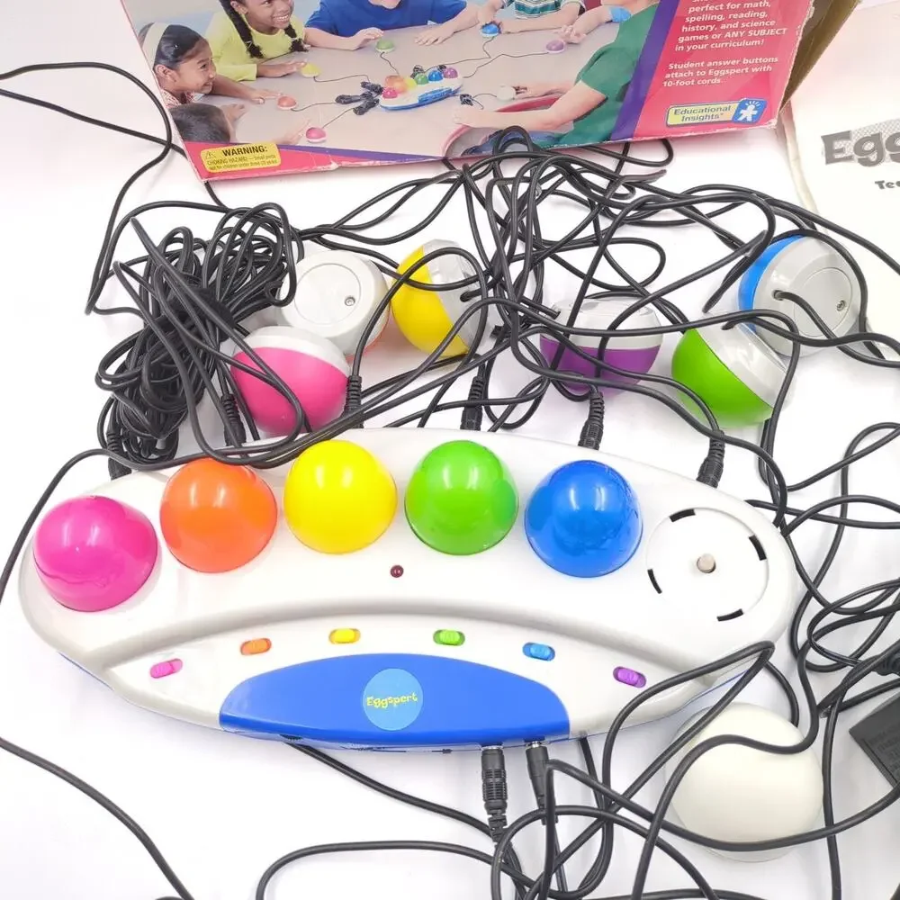 Educational Insights Eggspert Flashing Beeping Talking Game System Tested As Is